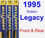 Front & Rear Wiper Blade Pack for 1995 Subaru Legacy - Premium