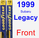 Front Wiper Blade Pack for 1999 Subaru Legacy - Premium