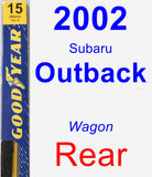 Rear Wiper Blade for 2002 Subaru Outback - Premium