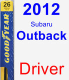 Driver Wiper Blade for 2012 Subaru Outback - Premium