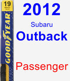 Passenger Wiper Blade for 2012 Subaru Outback - Premium