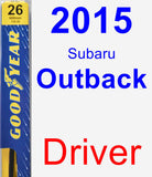 Driver Wiper Blade for 2015 Subaru Outback - Premium