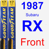 Front Wiper Blade Pack for 1987 Subaru RX - Premium