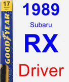 Driver Wiper Blade for 1989 Subaru RX - Premium