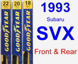 Front & Rear Wiper Blade Pack for 1993 Subaru SVX - Premium