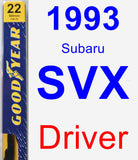 Driver Wiper Blade for 1993 Subaru SVX - Premium