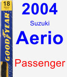 Passenger Wiper Blade for 2004 Suzuki Aerio - Premium