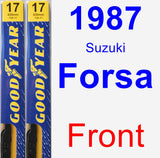 Front Wiper Blade Pack for 1987 Suzuki Forsa - Premium