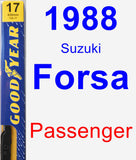 Passenger Wiper Blade for 1988 Suzuki Forsa - Premium