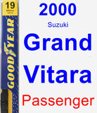 Passenger Wiper Blade for 2000 Suzuki Grand Vitara - Premium