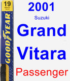 Passenger Wiper Blade for 2001 Suzuki Grand Vitara - Premium