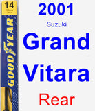 Rear Wiper Blade for 2001 Suzuki Grand Vitara - Premium