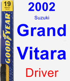 Driver Wiper Blade for 2002 Suzuki Grand Vitara - Premium