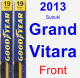 Front Wiper Blade Pack for 2013 Suzuki Grand Vitara - Premium