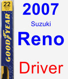 Driver Wiper Blade for 2007 Suzuki Reno - Premium