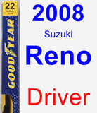 Driver Wiper Blade for 2008 Suzuki Reno - Premium