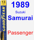 Passenger Wiper Blade for 1989 Suzuki Samurai - Premium