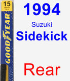 Rear Wiper Blade for 1994 Suzuki Sidekick - Premium