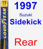 Rear Wiper Blade for 1997 Suzuki Sidekick - Premium