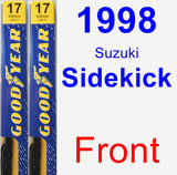 Front Wiper Blade Pack for 1998 Suzuki Sidekick - Premium