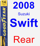 Rear Wiper Blade for 2008 Suzuki Swift - Premium