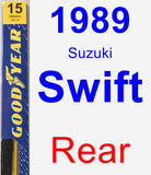 Rear Wiper Blade for 1989 Suzuki Swift - Premium