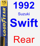 Rear Wiper Blade for 1992 Suzuki Swift - Premium