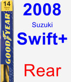 Rear Wiper Blade for 2008 Suzuki Swift+ - Premium