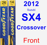 Front Wiper Blade Pack for 2012 Suzuki SX4 Crossover - Premium