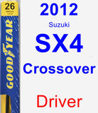 Driver Wiper Blade for 2012 Suzuki SX4 Crossover - Premium