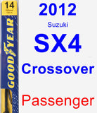 Passenger Wiper Blade for 2012 Suzuki SX4 Crossover - Premium