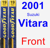 Front Wiper Blade Pack for 2001 Suzuki Vitara - Premium