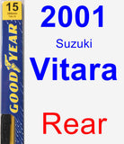 Rear Wiper Blade for 2001 Suzuki Vitara - Premium