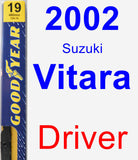 Driver Wiper Blade for 2002 Suzuki Vitara - Premium