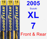 Front & Rear Wiper Blade Pack for 2005 Suzuki XL-7 - Premium