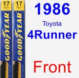 Front Wiper Blade Pack for 1986 Toyota 4Runner - Premium