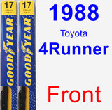 Front Wiper Blade Pack for 1988 Toyota 4Runner - Premium