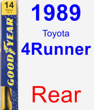 Rear Wiper Blade for 1989 Toyota 4Runner - Premium