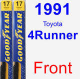 Front Wiper Blade Pack for 1991 Toyota 4Runner - Premium