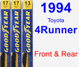 Front & Rear Wiper Blade Pack for 1994 Toyota 4Runner - Premium