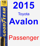 Passenger Wiper Blade for 2015 Toyota Avalon - Premium