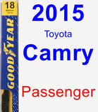 Passenger Wiper Blade for 2015 Toyota Camry - Premium