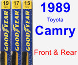 Front & Rear Wiper Blade Pack for 1989 Toyota Camry - Premium