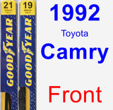 Front Wiper Blade Pack for 1992 Toyota Camry - Premium