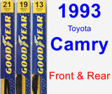 Front & Rear Wiper Blade Pack for 1993 Toyota Camry - Premium