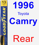 Rear Wiper Blade for 1996 Toyota Camry - Premium