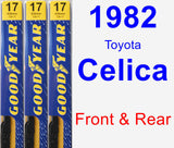 Front & Rear Wiper Blade Pack for 1982 Toyota Celica - Premium