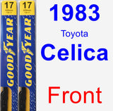 Front Wiper Blade Pack for 1983 Toyota Celica - Premium