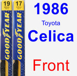 Front Wiper Blade Pack for 1986 Toyota Celica - Premium