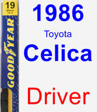 Driver Wiper Blade for 1986 Toyota Celica - Premium